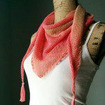 Stockinette Stitch Shawlette side view - Purl Avenue