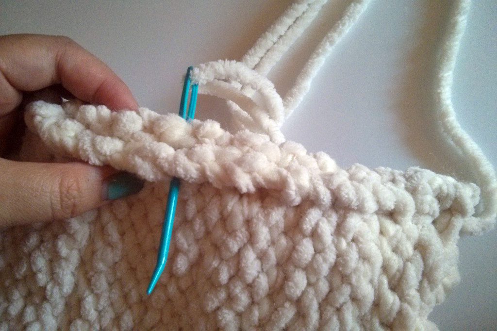 Sew together