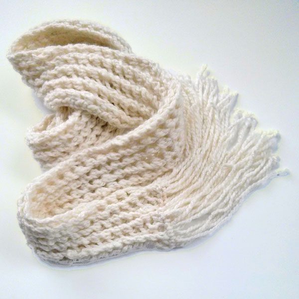 ribbed lace scarf