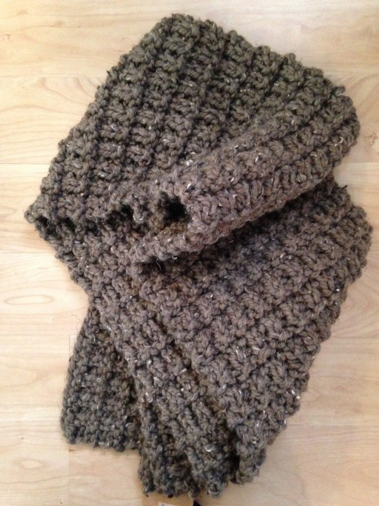 Ridge Rib Men's Scarf by Lynn Adsit