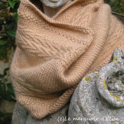 Linen Chevron Cowl by Emmanuelle B.