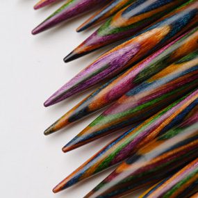 Knit Picks Rainbow tip detail