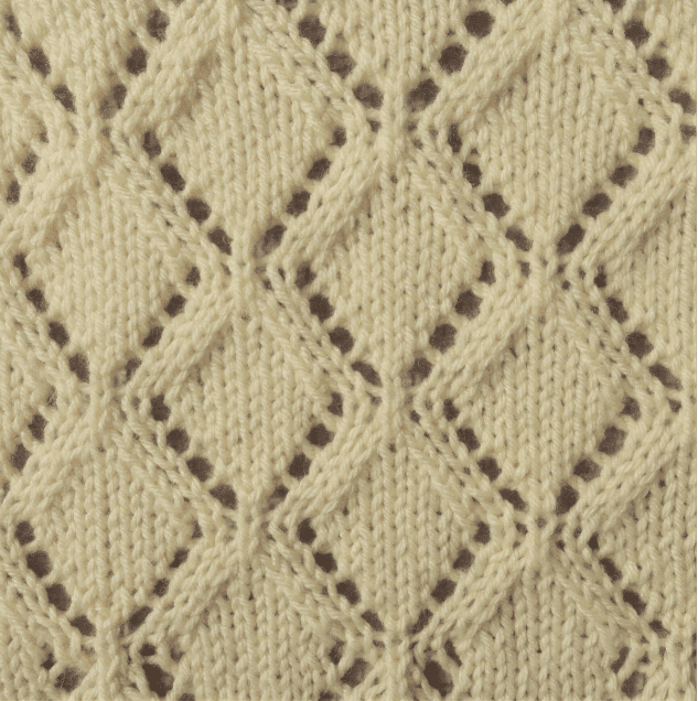 Vertical Diamonds Stitch - Purl Avenue