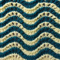 Two Tone Feather and Fan Stitch