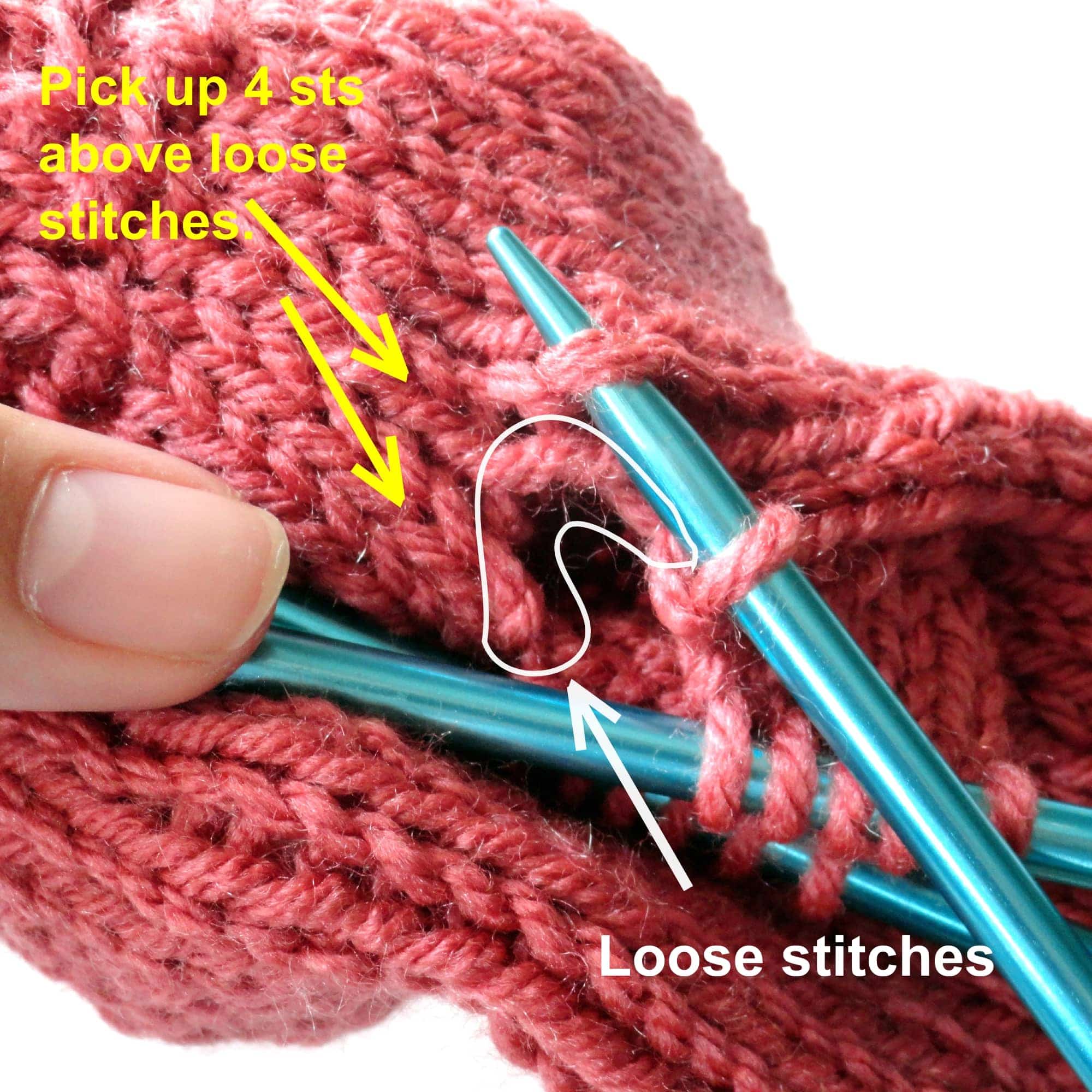 How to pick up stitches