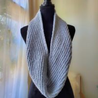 Half Woven Herringbone Infinity Scarf long