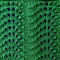 feather and fan stitch in the round