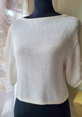 Madeleine Blouse angled view | Purl Avenue