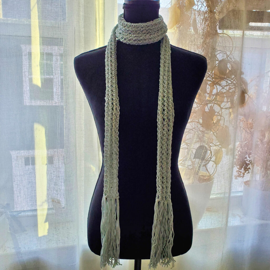 Skinny Lace Scarf Revisited double wrap