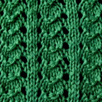 Tiny Shells Stitch – in the round